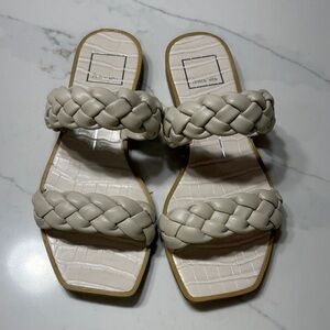 Dolce Vita Braided Sandals in Cream